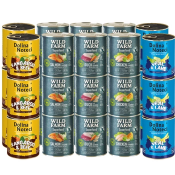 Dolina Noteci + WILD FARM Superpotravina Mix chutí 30x800g