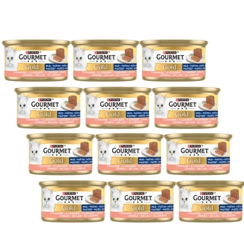 Purina Gourmet Gold lososová pena 12x85g