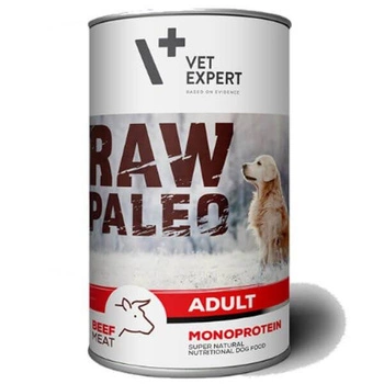 Vetexpert RAW PALEO adult beef 400g - konzervované hovädzie mäso