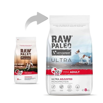 Vetexpert RAW PALEO ULTRA BEEF ADULT MINI 8KG