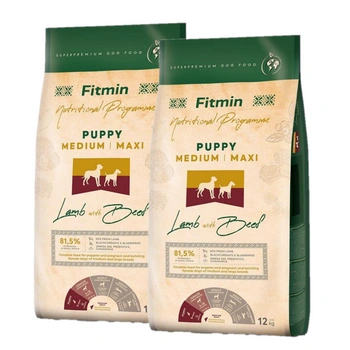 FITMIN Medium Maxi Puppy Lamb&Beef 2x12kg