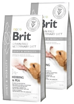 Brit gf veterinary diets dog Mobility 2x12kg