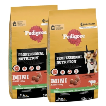 PEDIGREE suché krmivo pre psov malých plemien s hovädzím mäsom a zeleninou 2x12 kg
