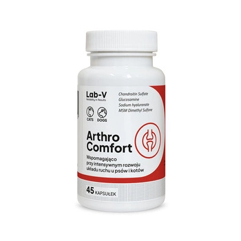 Lab-v Arthro Comfort – Komplexná podpora zdravia kĺbov a pohybového aparátu pre psy a mačky 45 kapsúl