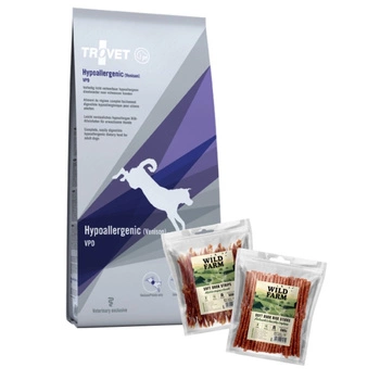 TROVET VPD Hypoallergenic - Venison 10kg & WILD FARM Mix príchutí 2x500g