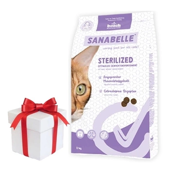 BOSCH Sanabelle sterilizovaný 8 kg + Prekvapenie pre mačku ZADARMO!