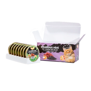 UNIQ PETS MOKRÉ KRMIVO PRE MAČKY ROYAL BEEF hovädzia placka so semienkami skorocelu 30 g x 8 ks