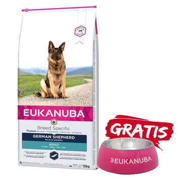 EUKANUBA Adult German Shepherd 12kg + miska ZADARMO!