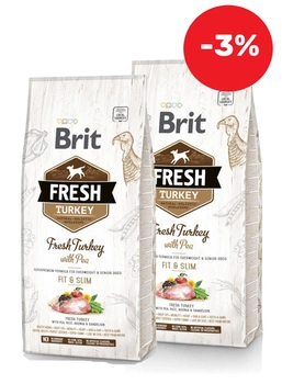 Brit Dog Fresh Turkey & Pea Light Fit & Slim 2x12 kg