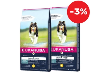 EUKANUBA Adult Chicken L/XL Grain Free 2x12kg