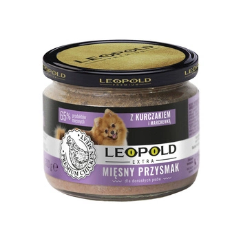 Leopold krmivo pre psov s kuracím a mrkvovým mäsom 300g + 10% Gratis (Jar)