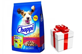 CHAPPI 9kg - suché krmivo pre psov s hovädzím mäsom, hydinou a zeleninou + prekvapenie pre vášho psa ZDARMA