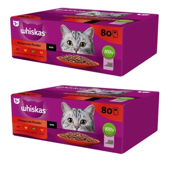 Whiskas klasický výběr ve šťávě pro dospělé kočky 2x(80 x 85 g)