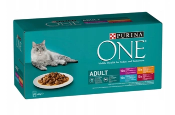 Purina One Adult sáčky pre mačky MIX príchute v omáčke 40x85g