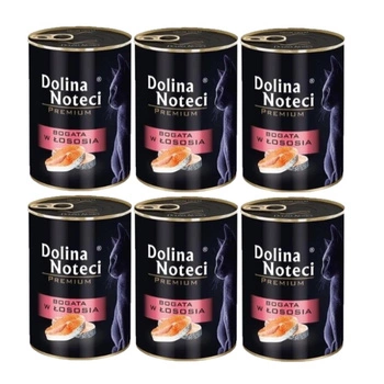 Dolina Noteci Premium pre mačky s vysokým obsahom lososa 6x400g