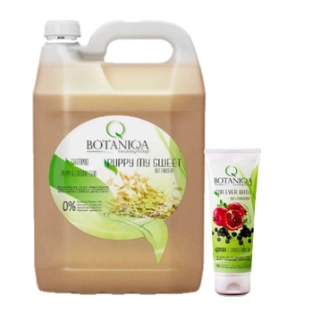 BOTANIQA PUPPY MY SWEET Ovesný proteínový šampón 5L & BOTANIQA NA VEČNÝ KÚPEĽ Açaí & Granátové jablko Kondicionér 250 ml
