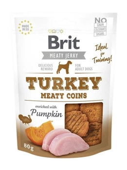 BRIT Jerky Snack Turkey Meaty Coins s tekvicou 80g