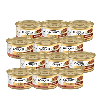 Purina Gourmet Gold kačica/morka v omáčke 12x85g