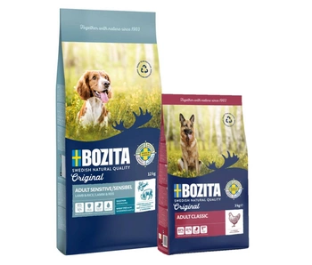 BOZITA Original Sensitive Digestion 12kg + BOZITA Original Adult Classic 3kg GRATIS