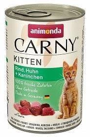 ANIMONDA Carny Kitten chuť: hovädzie, kuracie a králičie 400g