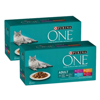 Purina One Adult sáčky pre mačky MIX príchute v omáčke 2x(40x85g)