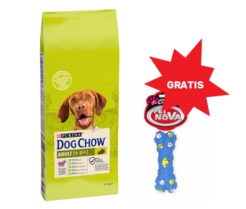 PURINA Dog Chow Adult Lamb 14kg  +  psia kosť GRATIS