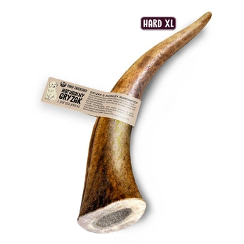 Paka Zwierzaka Prírodné hryzadlo z jelenieho parohu HARD XL- 18 cm