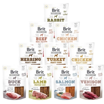 BRIT Jerky Snack Mega balenie 10x80g