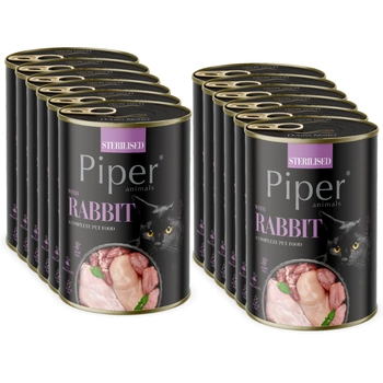 DOLINA NOTECI Piper pre sterilizované mačky s králikom 12x400g