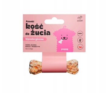 AZANKI žuvacia kosť z jeleniej kože pre šteniatka 10 cm