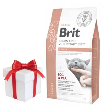 Brit gf veterinary diets cat Renal 5kg + Prekvapenie pre mačku ZDARMA!