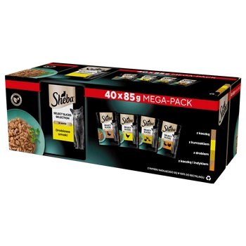 SHEBA Selection Select Slices hydinové príchute vrecúška 40x85g