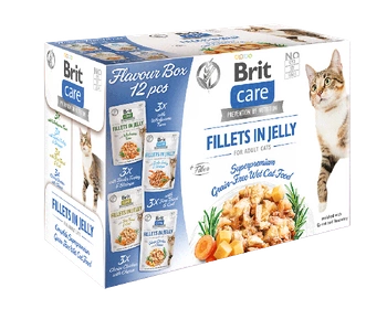 BRIT CARE Cat Fillets in Jelly mix 12x85g