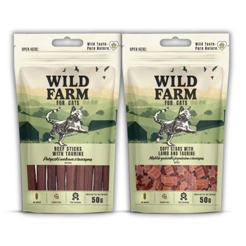 Maškrty pre mačky WILD FARM 2x50g