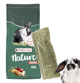 VERSELE-LAGA Cuni Nature Original 9 kg krmiva pre králiky + Malé seno 15l ZADARMO!