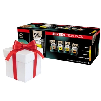 SHEBA Selection Select Slices hydinové príchute vrecúška 40x85g + Prekvapenie pre mačku ZADARMO!
