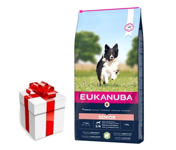 EUKANUBA Mature&Senior Small & Medium Breeds Lamb & Rice 12kg + prekvapenie pre vášho psa ZDARMA