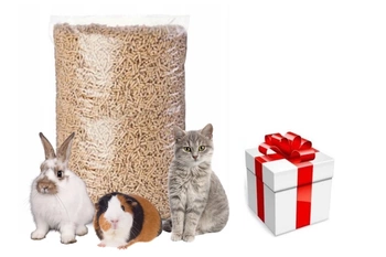 EcoPellet Ekologická drevená peletová podstielka pre mačky, morčatá a králiky 15 kg + PREKVAPENIE PRE MAČKU