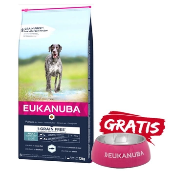 EUKANUBA Adult Large Grain Free 12kg + miska ZADARMO!