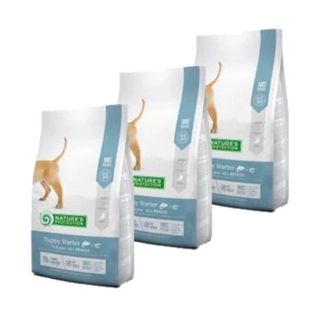 Krmivo pre šteniatka NATURES PROTECTION pre šteňatá s lososom a krilom pre všetky plemená 3x2 kg