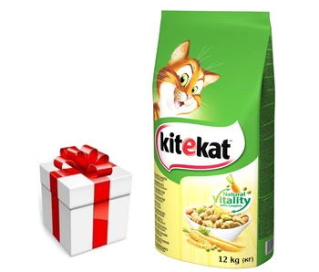 KITEKAT s kuracím mäsom a zeleninou 12 kg + prekvapenie pre mačku GRATIS