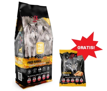 ALPHA SPIRIT Kompletné suché krmivo POULTRY 12kg + Pochúťka pre psa50g GRATIS