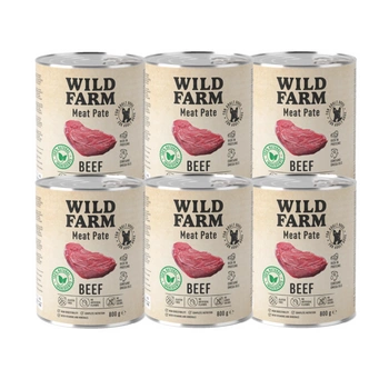 WILD FARM Hovädzia paštéta 6x800g bezlepkové krmivo pre psov