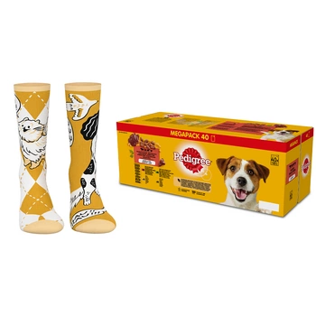 PEDIGREE Adult sáčok 40x100g Mix of Flavours - vlhké želé krmivo pre psov (hovädzie, kuracie, jahňacie, hydina) + PONOŽKY ZADARMO