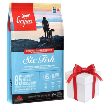 ORIJEN Six Fish Dog 11,4kg + prekvapenie pre psa ZDARMA!