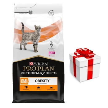 PRO PLAN Veterinary Diets OM St/Ox Obesity Management Suché krmivo pre mačky 5kg + PREKVAPENIE PRE MAČKU