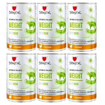 Disugual mokré krmivo pre psov Veterinárne WEIGHT Morka (dospelá) 6x400 g