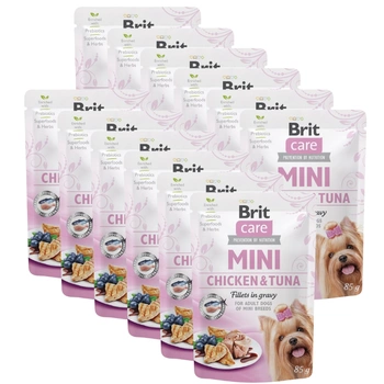 Brit Care Mini Chicken & Tune fillets in gravy 12x85g