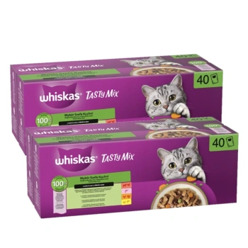 WHISKAS TASTY MIX mokré krmivo pre mačky Chef's Choice v omáčke 80 x 85 g
