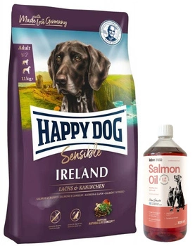 Happy Dog Supreme Sensible Irland 12,5kg & LAB V Lososový olej pre psov a mačky 1000ml